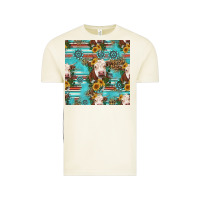 Vintage Arctic charolais cow seamless pattern Vintage Tee - HRA Design Shop