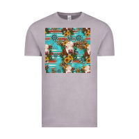 Vintage Zinc charolais cow seamless pattern Vintage Tee - HRA Design Shop