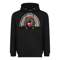 Black rainbow teach love inspire Heavyweight Hoodie - NancyCooperArtShop