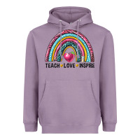 Lavender rainbow teach love inspire Heavyweight Hoodie - NancyCooperArtShop