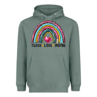 Sage rainbow teach love inspire Heavyweight Hoodie - NancyCooperArtShop
