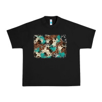 Black turquoise glitter cowhide background Urban Heavy Tee - BarkalooDesign