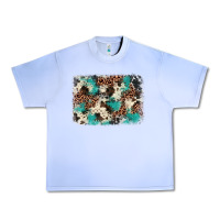Grape Ice turquoise glitter cowhide background Urban Heavy Tee - BarkalooDesign