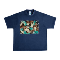 Navy turquoise glitter cowhide background Urban Heavy Tee - BarkalooDesign