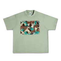 Oil Green turquoise glitter cowhide background Urban Heavy Tee - BarkalooDesign
