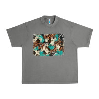 Tornado turquoise glitter cowhide background Urban Heavy Tee - BarkalooDesign