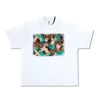 White turquoise glitter cowhide background Urban Heavy Tee - BarkalooDesign