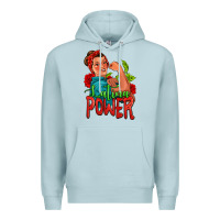 Blue Mist latina power strong woman Premium Hoodie - Jasminsmagicworld