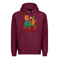Burgundy latina power strong woman Premium Hoodie - Jasminsmagicworld