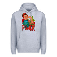 Heather Grey latina power strong woman Premium Hoodie - Jasminsmagicworld
