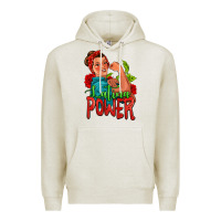 Oatmeal Heather latina power strong woman Premium Hoodie - Jasminsmagicworld