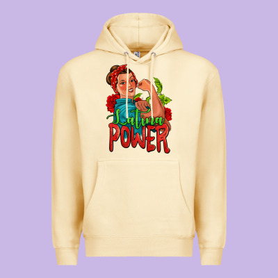 Latina Power Strong Woman Premium Hoodie Designed By Jasminsmagicworld