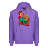 Purple latina power strong woman Premium Hoodie - Jasminsmagicworld
