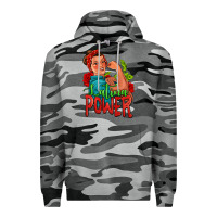 Slate Camo latina power strong woman Premium Hoodie - Jasminsmagicworld