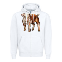 Baby Hereford Pig Zipper Hoodie | Teevron