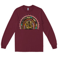 Burgundy soldier boots camouflage leopard gemstone rainbow Long Sleeve Tee - Artiststas