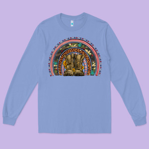 Soldier Boots Camouflage Leopard Gemstone Rainbow Long Sleeve Tee Designed By Artiststas