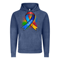 Vintage Denim autism ribbon Vintage Hoodie - Zillion Design Studio