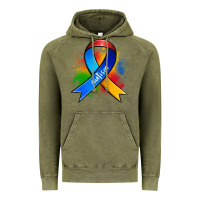 Vintage Olive autism ribbon Vintage Hoodie - Zillion Design Studio