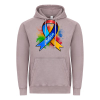 Vintage Zinc autism ribbon Vintage Hoodie - Zillion Design Studio