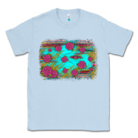 Dusty Blue gemstone serape glitter background Classic Tee - JahusDesignShop