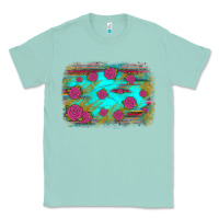 Seafoam gemstone serape glitter background Classic Tee - JahusDesignShop