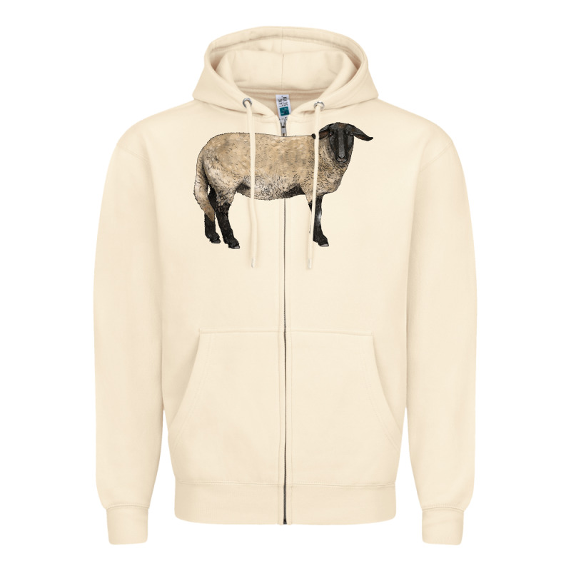 Suffolk Sheep Zipper Hoodie by LillyAllenDesigns | Teevron