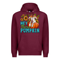 Burgundy hey there pumpkin lamb Premium Hoodie - Jasminsmagicworld