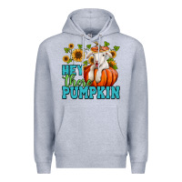 Heather Grey hey there pumpkin lamb Premium Hoodie - Jasminsmagicworld