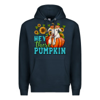 Navy hey there pumpkin lamb Premium Hoodie - Jasminsmagicworld