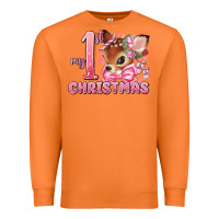 Carrot my first christmas pink reindeer Premium Sweatshirt - MaliasSmallBusiness