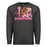 Smoke my first christmas pink reindeer Premium Sweatshirt - MaliasSmallBusiness
