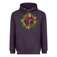 Plum Christmas peace Heavyweight Hoodie - MaliasSmallBusiness