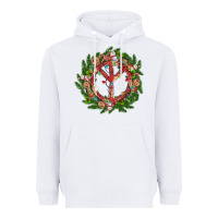 White Christmas peace Heavyweight Hoodie - MaliasSmallBusiness