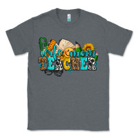 Charcoal Heather wife mom teacher with sunflowers Classic Tee - AdoDesignShop