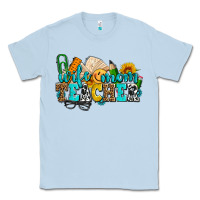 Dusty Blue wife mom teacher with sunflowers Classic Tee - AdoDesignShop