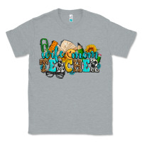Heather Grey wife mom teacher with sunflowers Classic Tee - AdoDesignShop