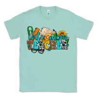 Seafoam wife mom teacher with sunflowers Classic Tee - AdoDesignShop