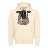 Sandshell Suffolk Sheep Head Zipper Hoodie - LillyAllenDesigns