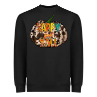 Black happy fall yall Heavyweight Sweatshirt - RacoonDesign