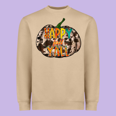 Happy Fall Yall Heavyweight Sweatshirt Designed By Racoondesign