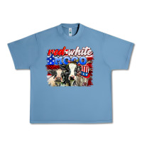 Pebble Blue red white moo Urban Heavy Tee - AdoDesignShop