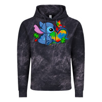 Cloud Black autism stitch heart Vintage Hoodie - Zillion Design Studio