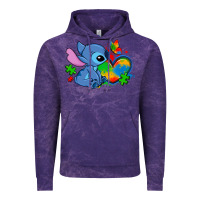 Cloud Purple autism stitch heart Vintage Hoodie - Zillion Design Studio