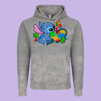 Autism Stitch Heart Vintage Hoodie Designed By Zillion Design Studio