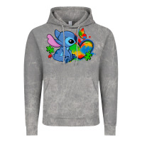 Cloud Rock autism stitch heart Vintage Hoodie - Zillion Design Studio