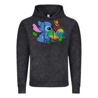 Vintage Black autism stitch heart Vintage Hoodie - Zillion Design Studio