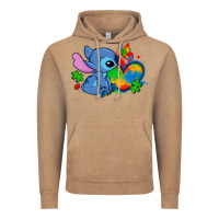 Vintage Coffee autism stitch heart Vintage Hoodie - Zillion Design Studio