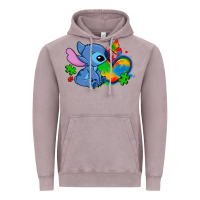 Vintage Zinc autism stitch heart Vintage Hoodie - Zillion Design Studio