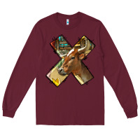 Burgundy farm life alphabet lowercase letters x Long Sleeve Tee - BundleAndBundleShop